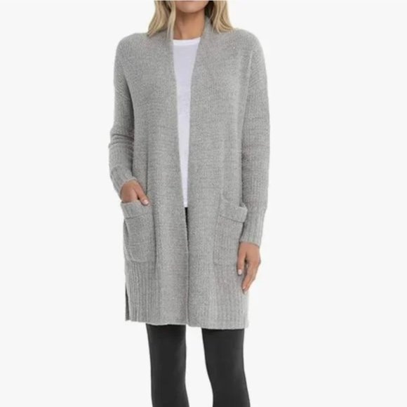 BAREFOOT DREAMS - Cozychic Lite Long Weekend Cardi in Black szS - Picture 15 of 15